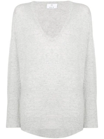 Allude V-neck Jumper - Grey