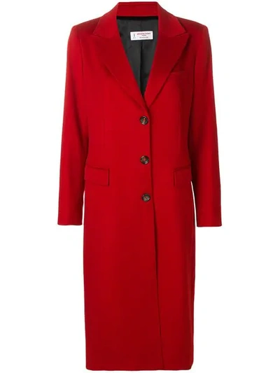 Alberto Biani Single Breasted Buttoned Coat In Red