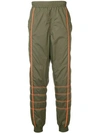 Upww Contrast Stitch Details Track Pants In Green