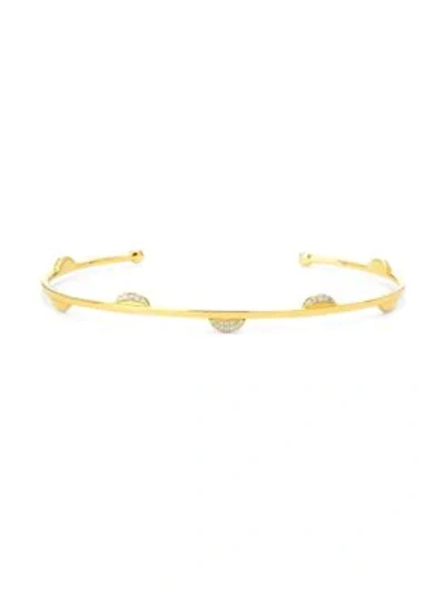 Celara Women's 14k Yellow Gold & Diamond Cuff Bracelet