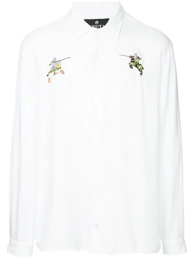 Bruta Embroidered Battle Shirt - White