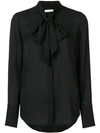Equipment Pussy Bow Blouse In Black