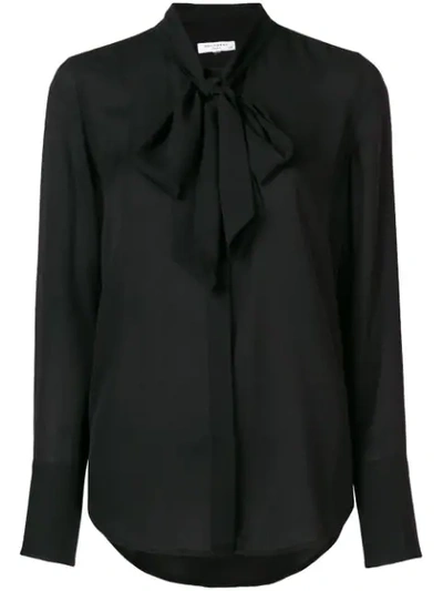 Equipment Pussy Bow Blouse In Black
