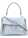 Chloé Zipped Faye Bag In Blue