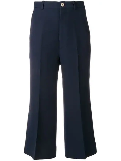 Gucci Super High-waisted Trousers In Blue