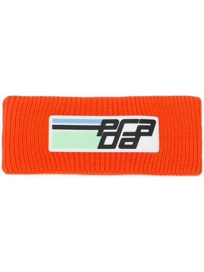 Prada Logo Patch Headband - Yellow & Orange