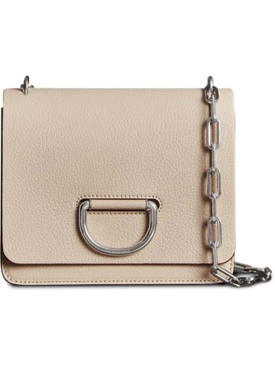 Burberry Small D-ring Leather Crossbody Messenger Bag In Stone