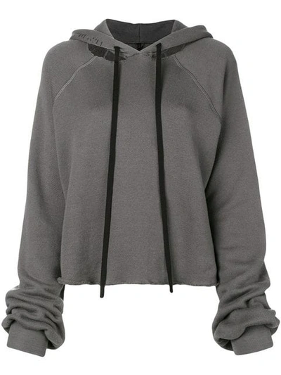 Ben Taverniti Unravel Project Unravel Cot Cashmere Cut Hoodie In Grey In 0800 Medium Grey No Color