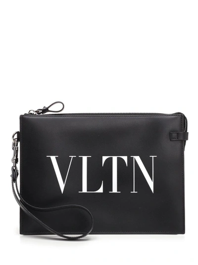 Valentino Garavani Valentino Vltn Clutch Bag In Black