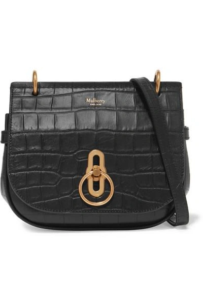 Mulberry Amberley Small Croc-effect Leather Shoulder Bag