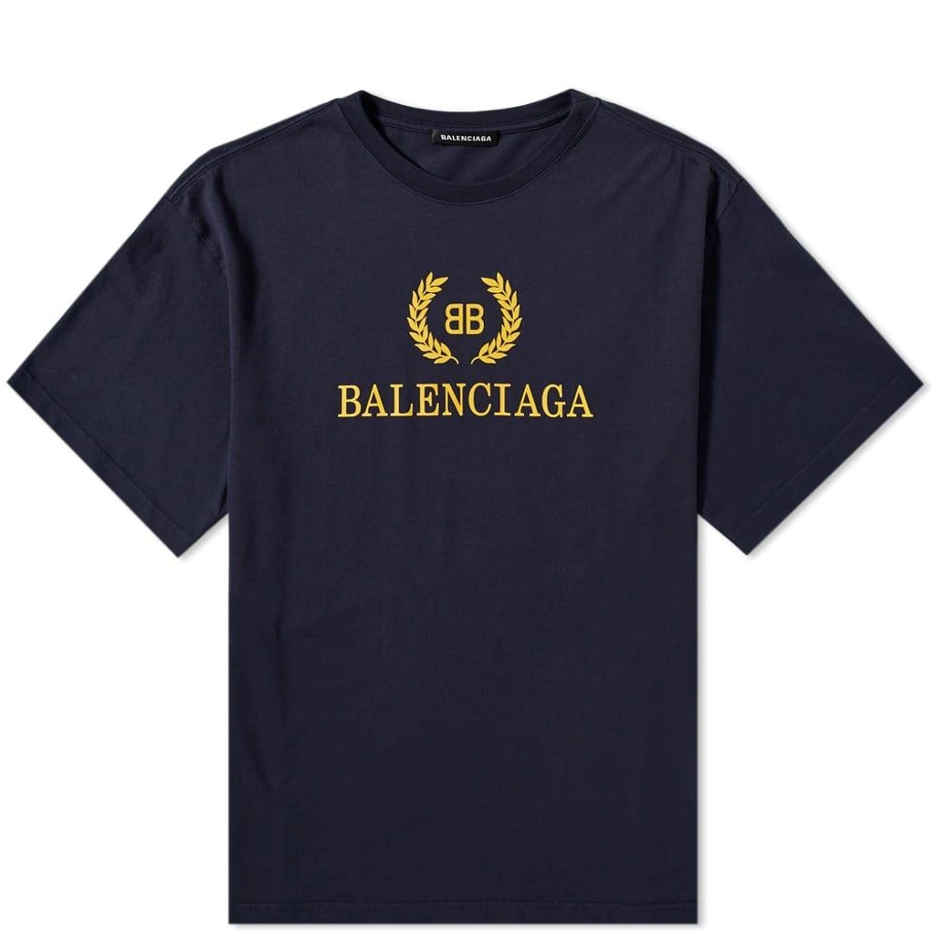 【美品】BALENCIAGA ダブルBロゴ　Tシャツ Balenciaga Double B Logo Tee In Blue | ModeSens