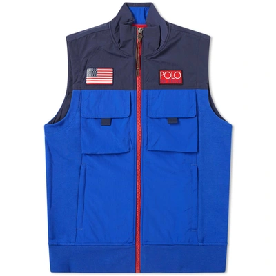 Polo Ralph Lauren Hi-tech Pocket Gilet In Blue