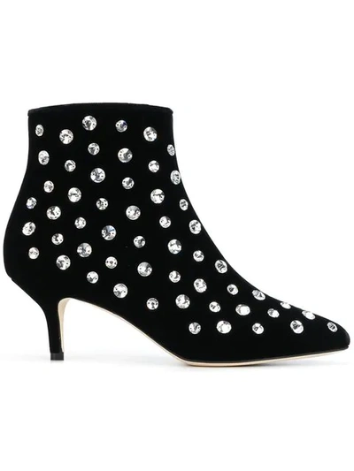 Polly Plume Janis Booties In Black