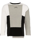 A-cold-wall* Panelled Asymmetric Merino Blend Jumper In Black