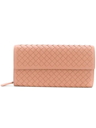 Bottega Veneta Woven Wallet - Neutrals