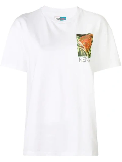 Kenzo Short Sleeve T-shirt In Bianco Multicolor