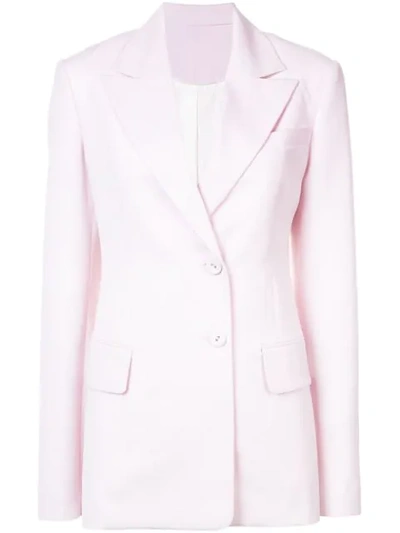 Proenza Schouler Single Breasted Wool Blazer In Pink