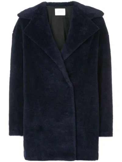Harris Wharf London Short Teddy Coat - Black