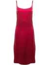 Asceno Satin Slip Dress - Red