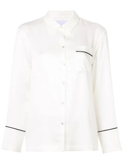 Asceno Hemd Im Pyjama-stil - Weiss In White