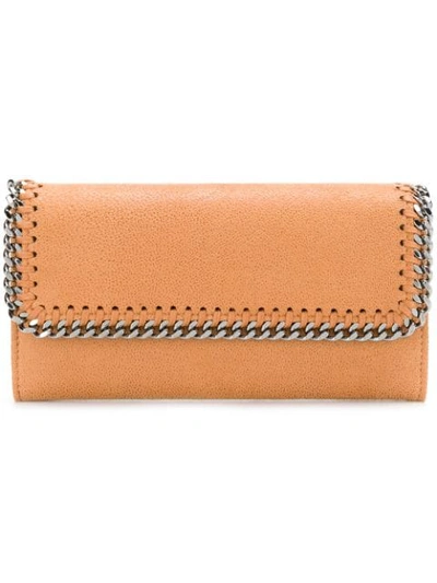 Stella Mccartney Foldover Falabella Wallet In Neutrals