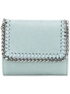 Stella Mccartney Falabella Foldover Wallet In Blue