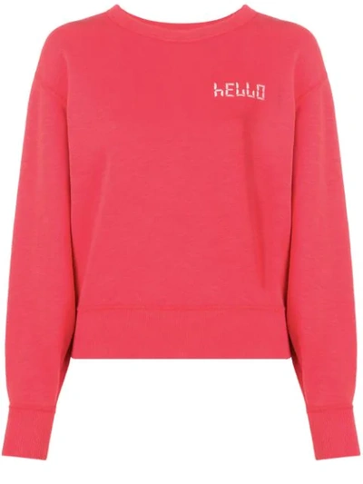 Rag & Bone Hello Sweatshirt In Red