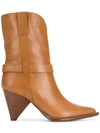Aldo Castagna Pointed Ankle Boots - Brown