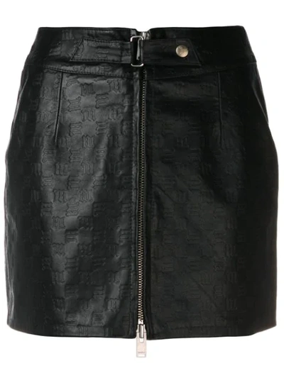 Misbhv Logo Embossed Mini Skirt In Black