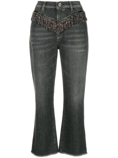 Pinko Micky Cropped Jeans In Black