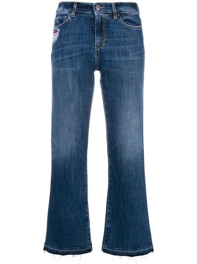 Pinko Margot Cropped Jeans In Blue