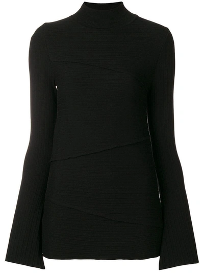 Pinko Fitted Knit Top In Black