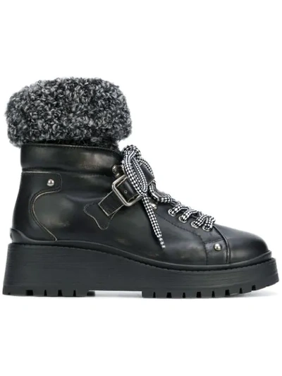 Miu Miu Sock Detail Booties In Black