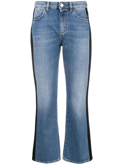 Pinko Pollon Cropped Jeans In Blue