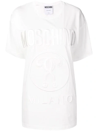 Moschino Embroidered Logo T-shirt - White