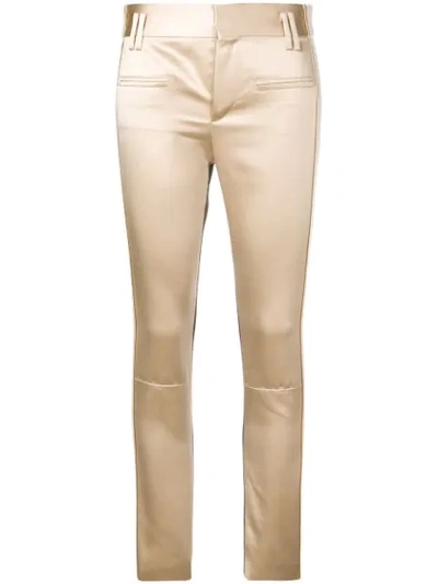 Haider Ackermann Contrast Slim-fit Trousers In Pink