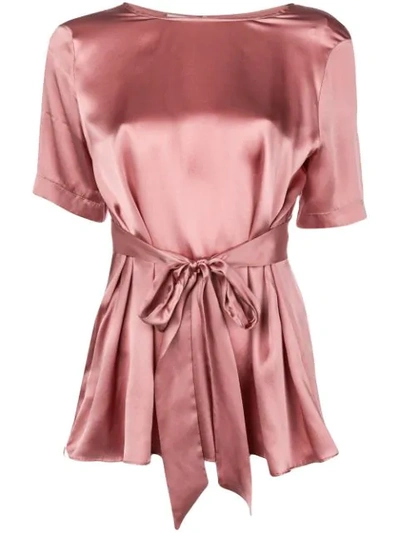 Pinko Belted Blouse In Pink