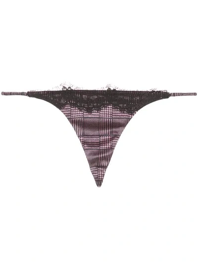 Fleur Du Mal Pierre Luxe Thong In Black