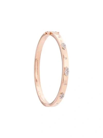 Sara Weinstock 18kt Rose Gold Small Reverie Pear Marquis Diamond Oval Bangle In Metallic