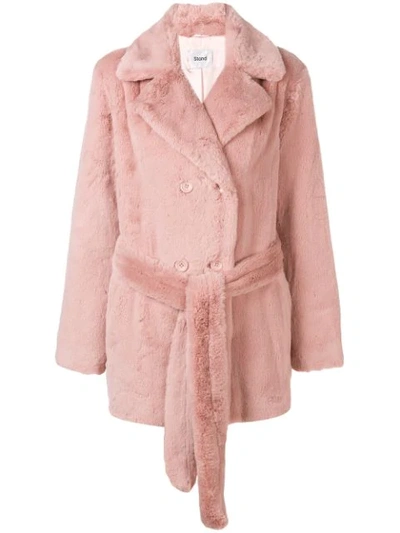Stand Studio Fausta Fur Coat  In Pink