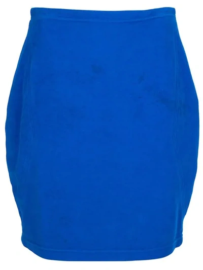 Pre-owned Versace Denim Skirt In Blue