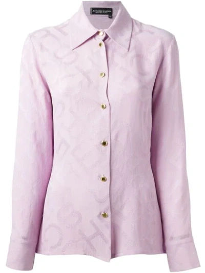Pre-owned Jean Louis Scherrer Vintage Jacquard Shirt In Pink