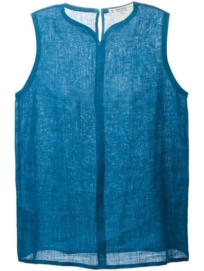 Pre-owned Saint Laurent Sleeveless Blouse In Blue