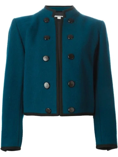 Pre-owned Saint Laurent Cropped Jacket In Blue