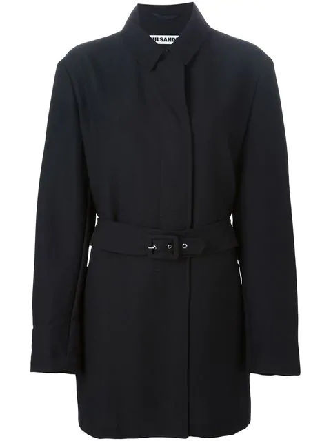 Jil Sander Vintage Belted Coat - Black | ModeSens