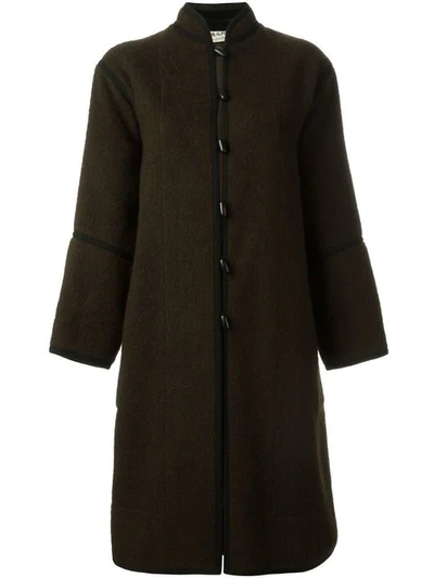 Pre-owned Saint Laurent Toggle Coat In Brown