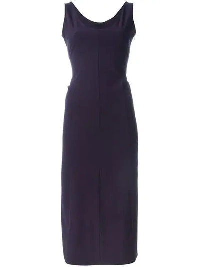 Prada Vintage Round Neck Maxi Dress - Purple