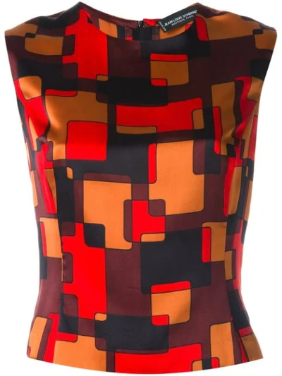 Pre-owned Jean Louis Scherrer Vintage Printed Tank In Multicolour