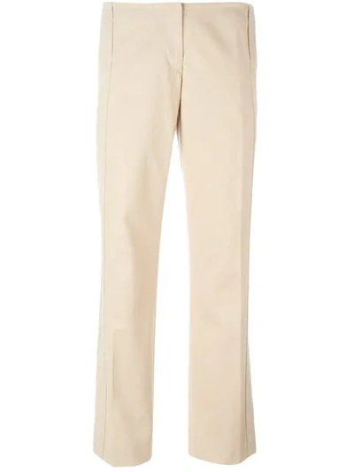 Pre-owned Prada Cropped Trousers In Neutrals