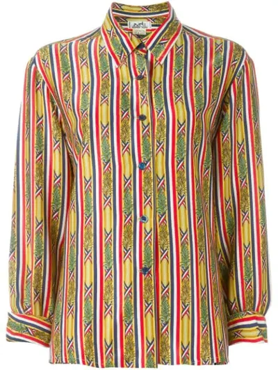 Pre-owned Hermes  Bamboo Print Shirt In Multicolour